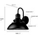 Adda LED 12.1 inch Powder Coated Black Outdoor Wall Sconce